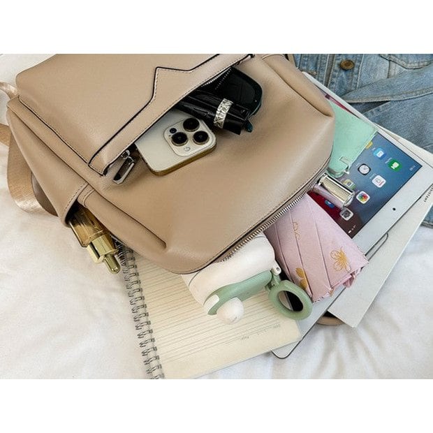 Less is More – Multifunktionaler Damenrucksack aus Lederimitat (2 Farboptionen)