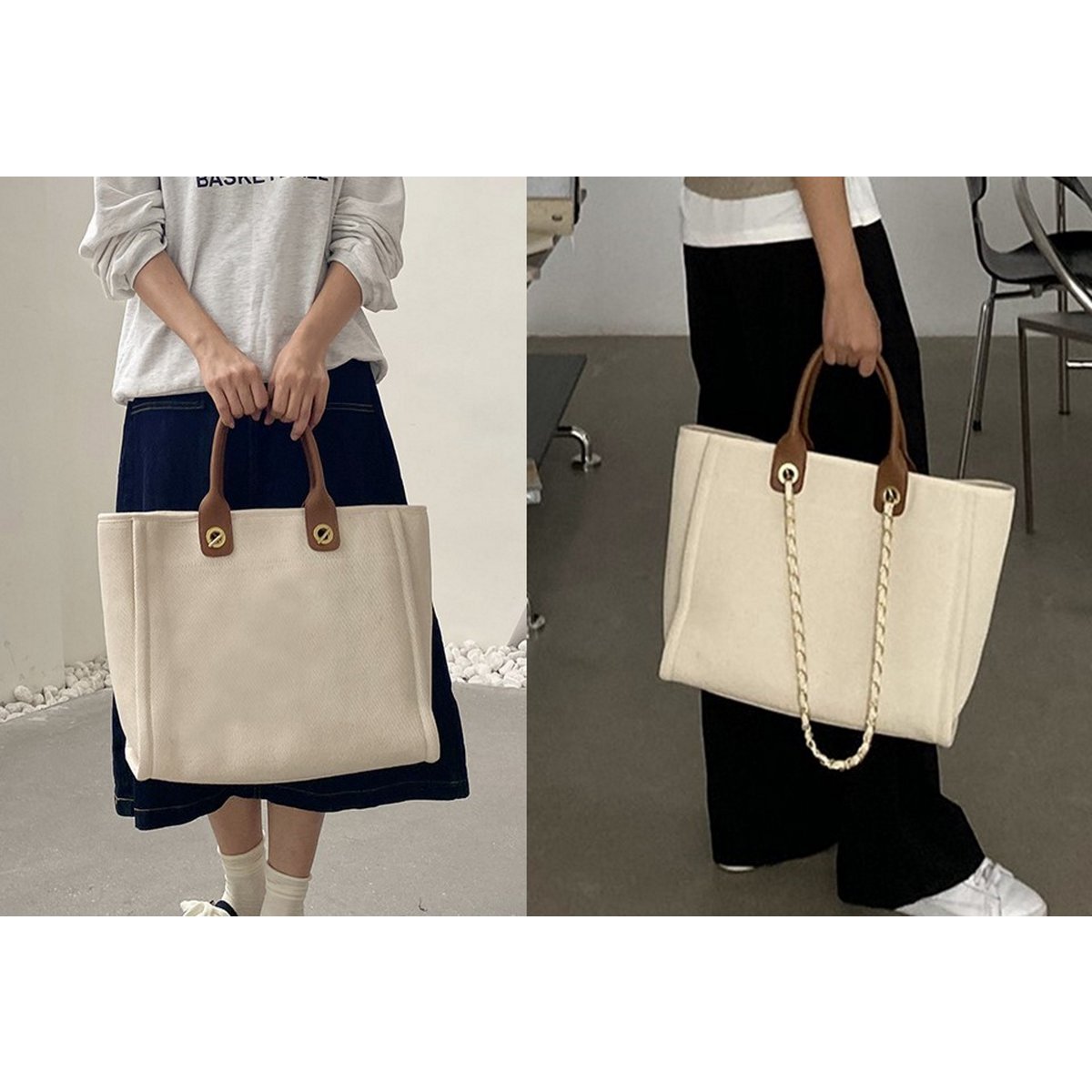 Große Schultertasche aus Canvas . Modell-Nr: AB20221028