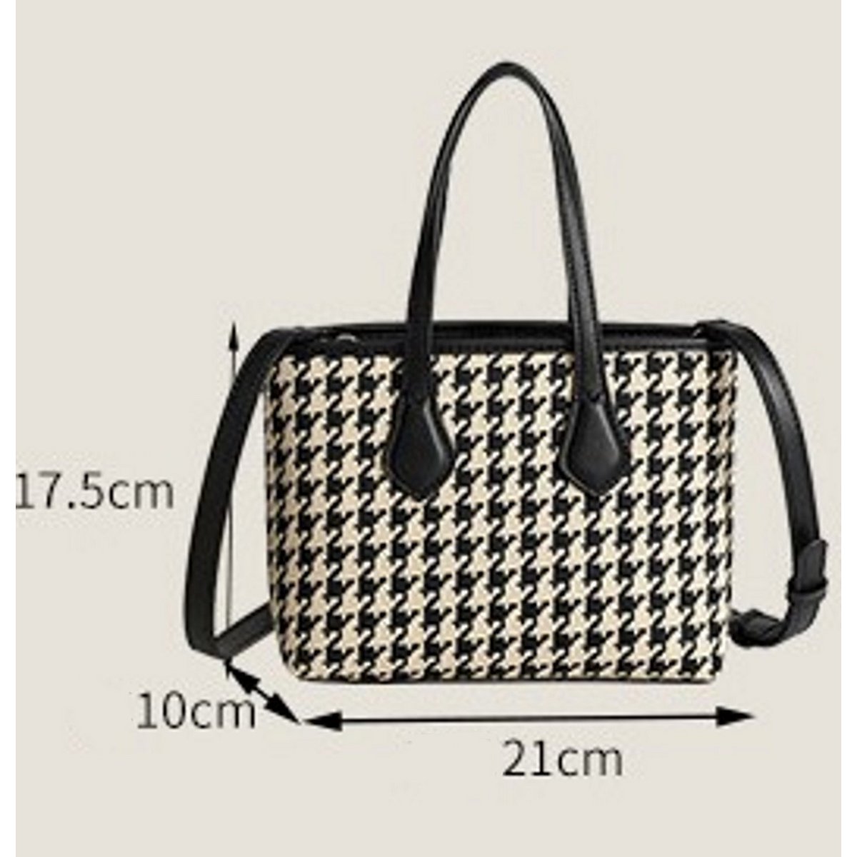 Die Little Lady – Karierte kleine Handtasche / Umhängetasche