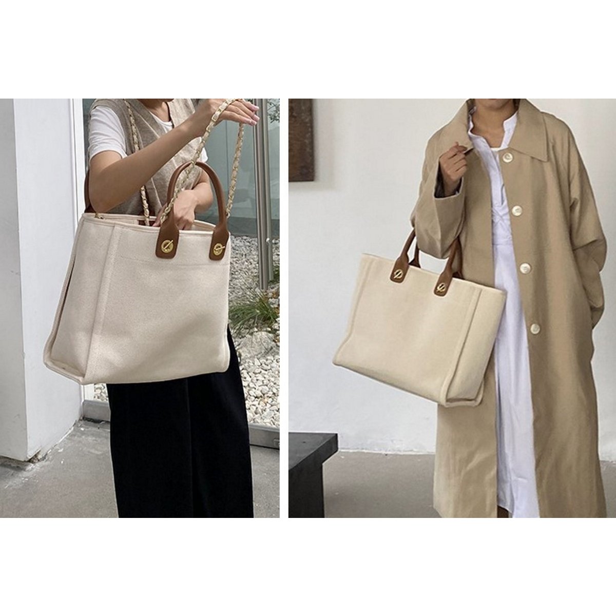 Große Schultertasche aus Canvas . Modell-Nr: AB20221028