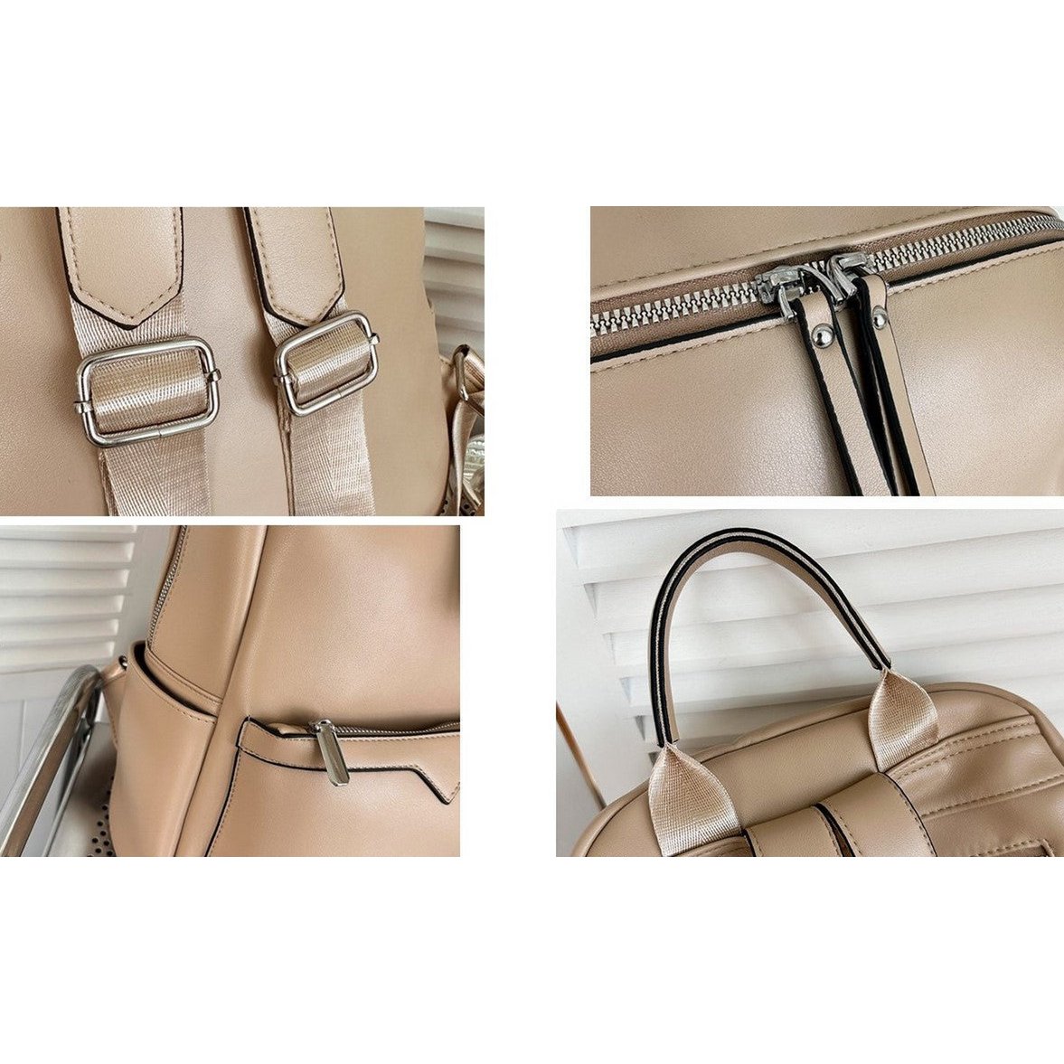 Less is More – Multifunktionaler Damenrucksack aus Lederimitat (2 Farboptionen)