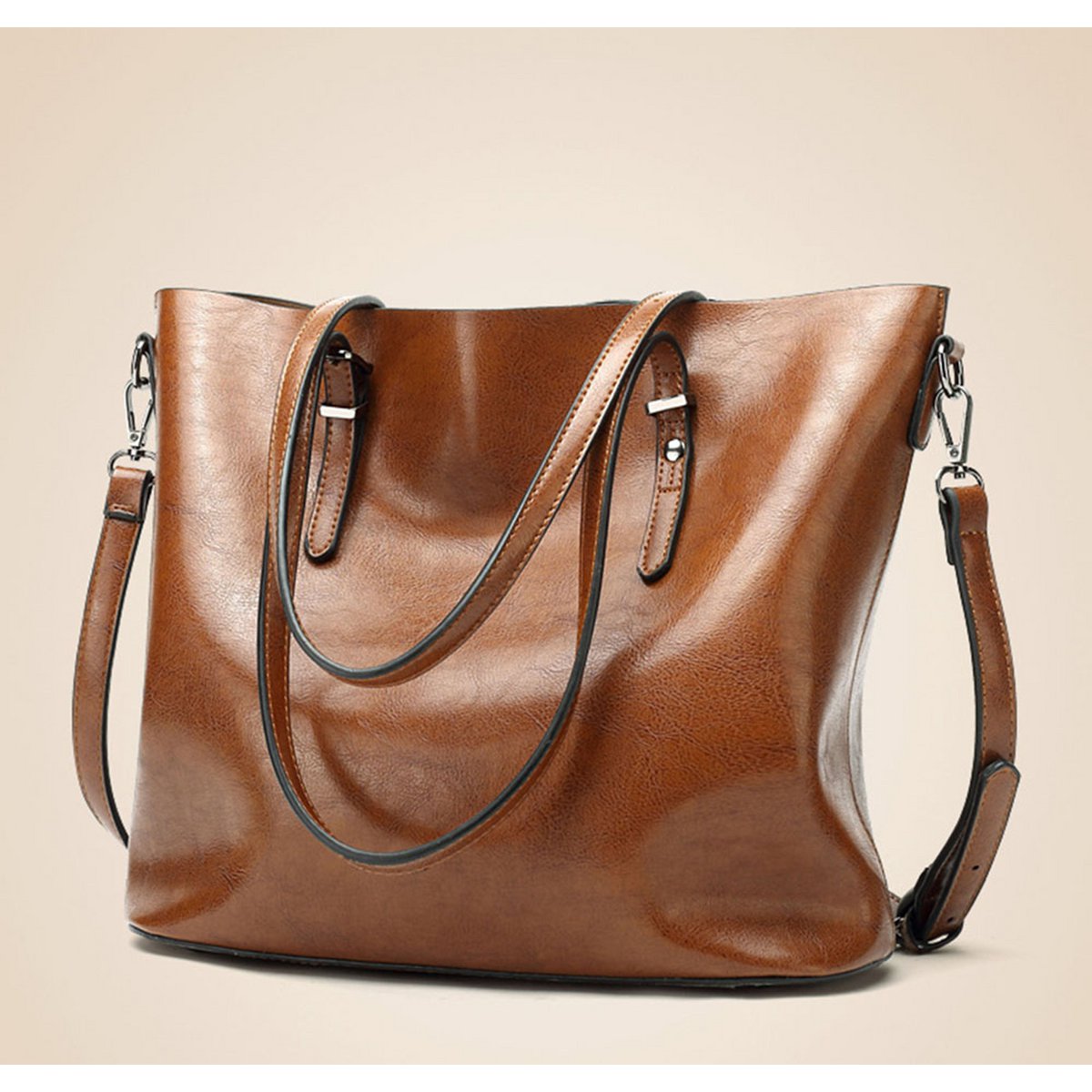 Damen Handtasche Leder Umhängetasche (2 Farboptionen)