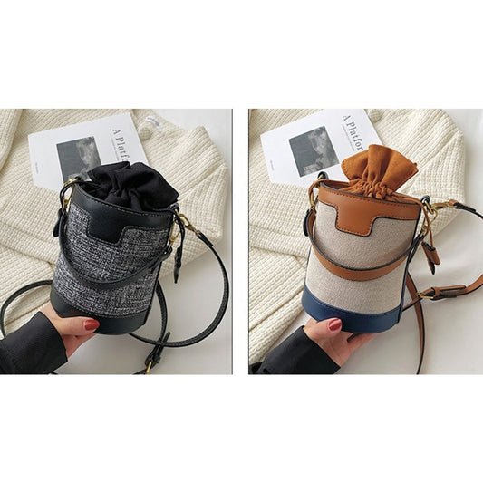 Kleine Crossbody-Handtasche in Eimerform (2 Farboptionen)