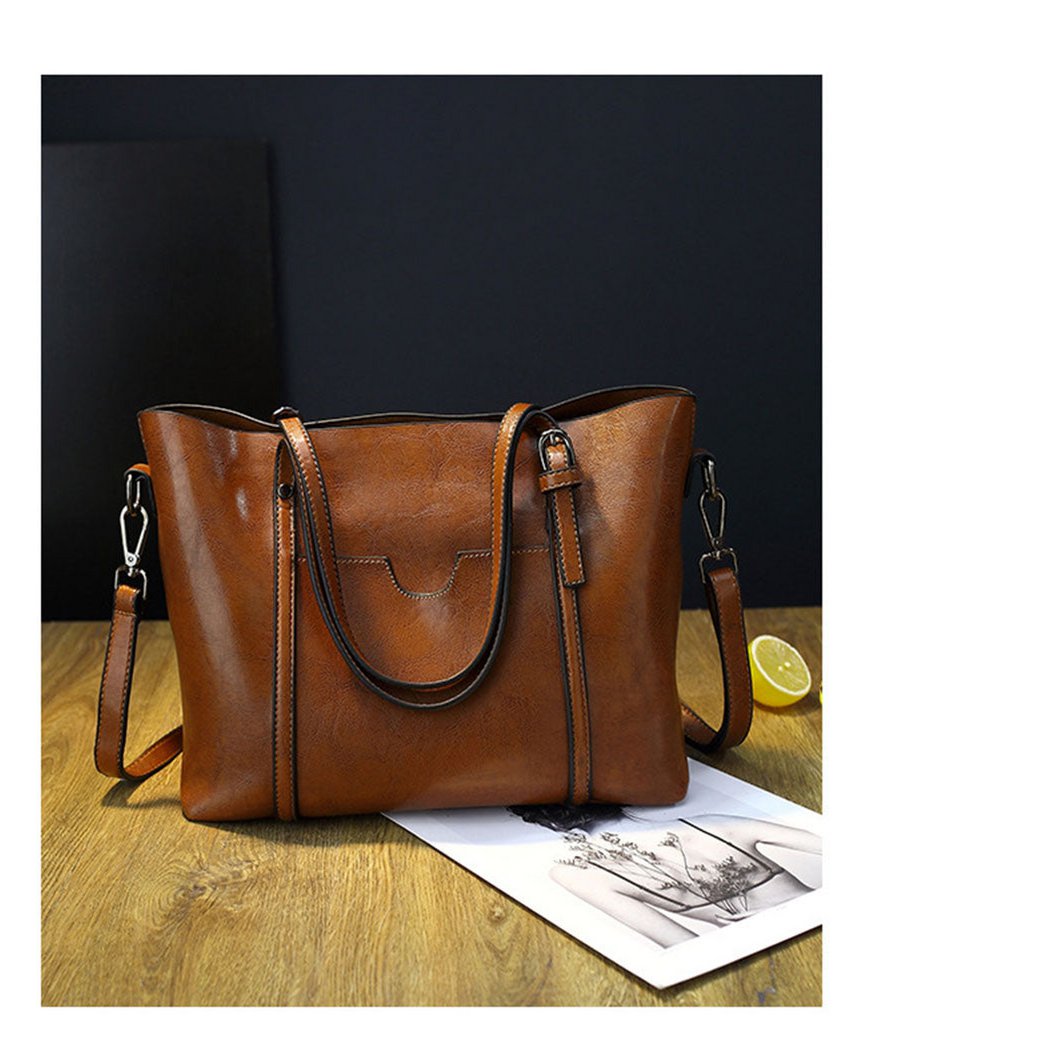 Damen Leder Umhängetasche Henkeltasche (2 Farboptionen)