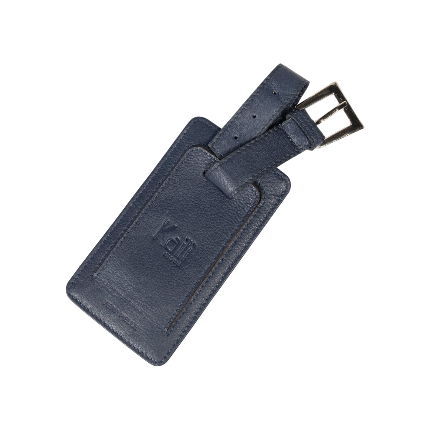Taschenanhänger aus echtem Leder – Blau