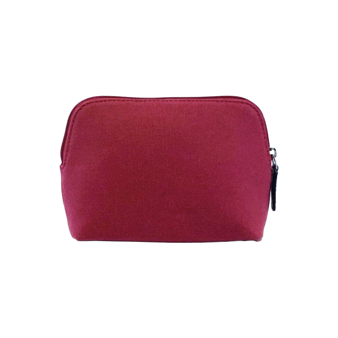 Damen Clutch – Canvas & Echtleder Tasche in Bordeaux/Dunkelbraun