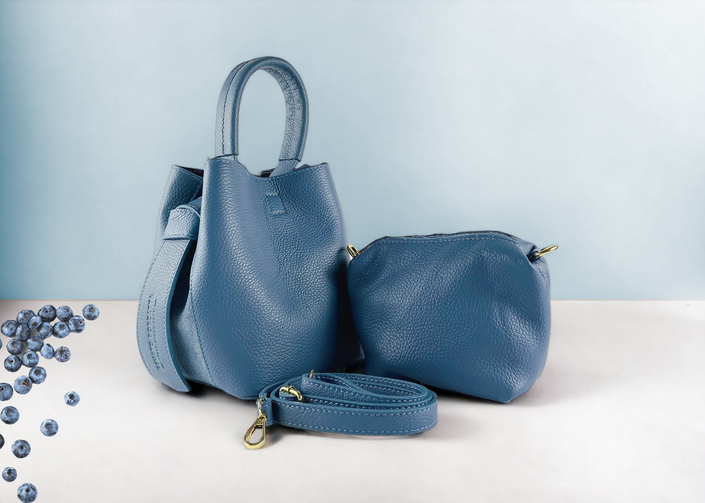 GAIA – Beuteltasche aus echtem italienischem Leder RENATO BORZATTA – Italy since 1978
