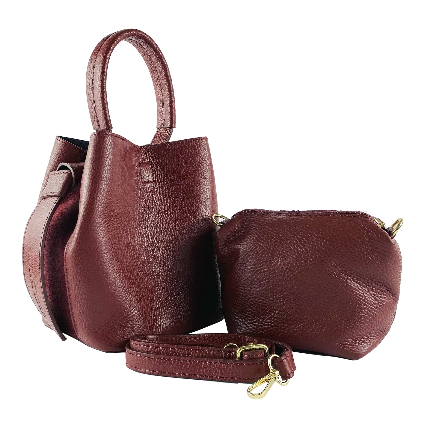 GAIA – Beuteltasche aus echtem italienischem Leder RENATO BORZATTA – Italy since 1978