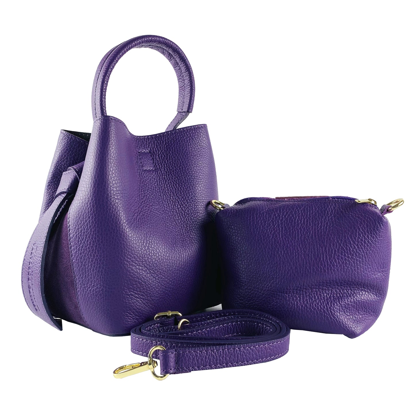 GAIA – Beuteltasche aus echtem italienischem Leder RENATO BORZATTA – Italy since 1978