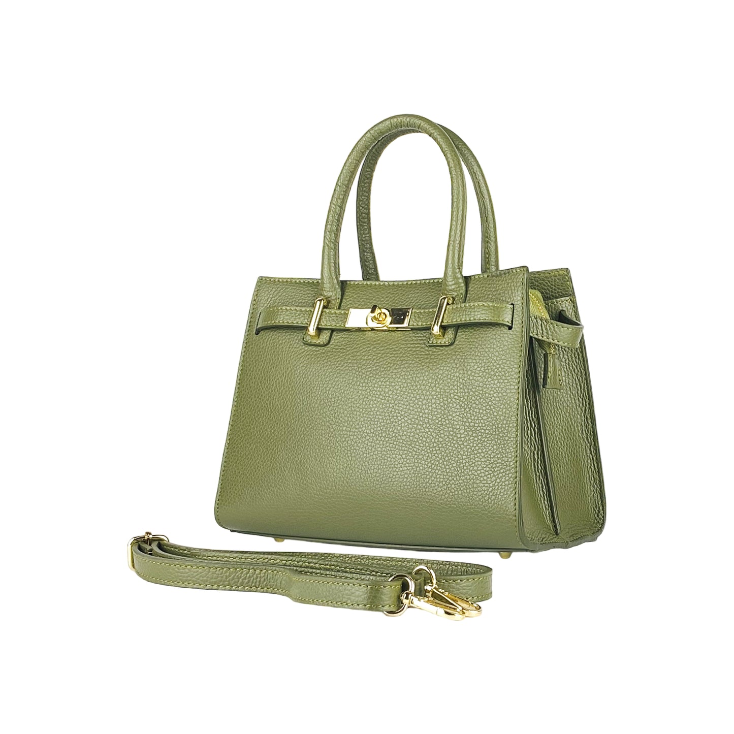 SYDNEY – Convertible shopping bag made of genuine leather, Made in Italy