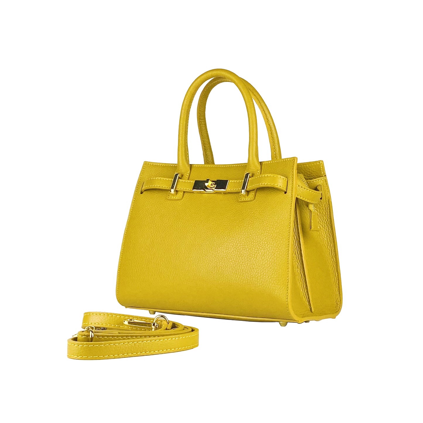 SYDNEY – Convertible shopping bag made of genuine leather, Made in Italy