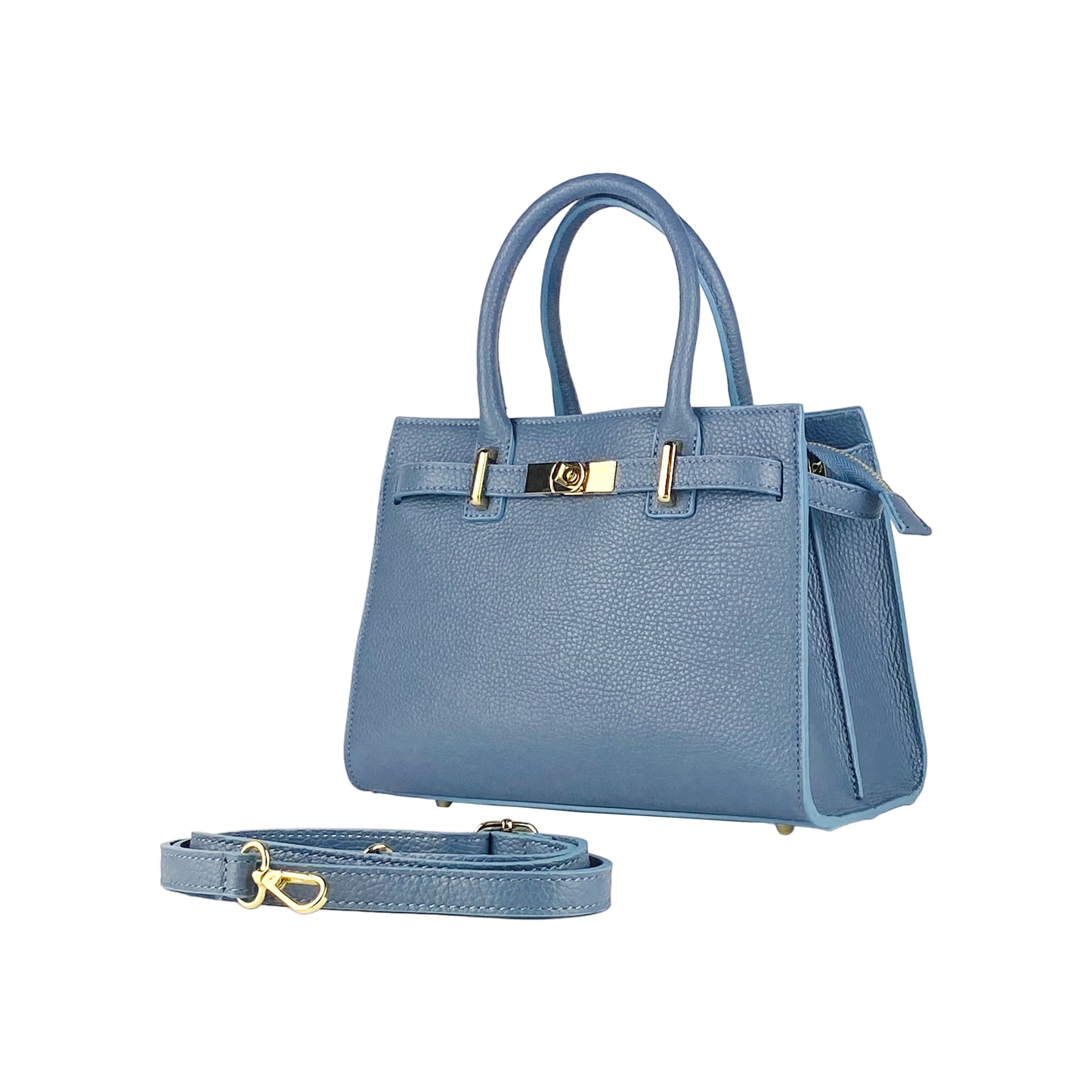 SYDNEY – Convertible shopping bag made of genuine leather, Made in Italy