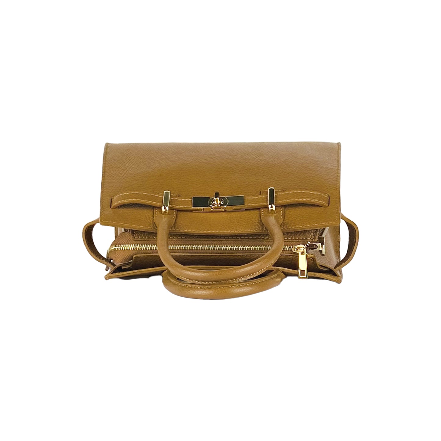 SYDNEY – Convertible shopping bag made of genuine leather, Made in Italy
