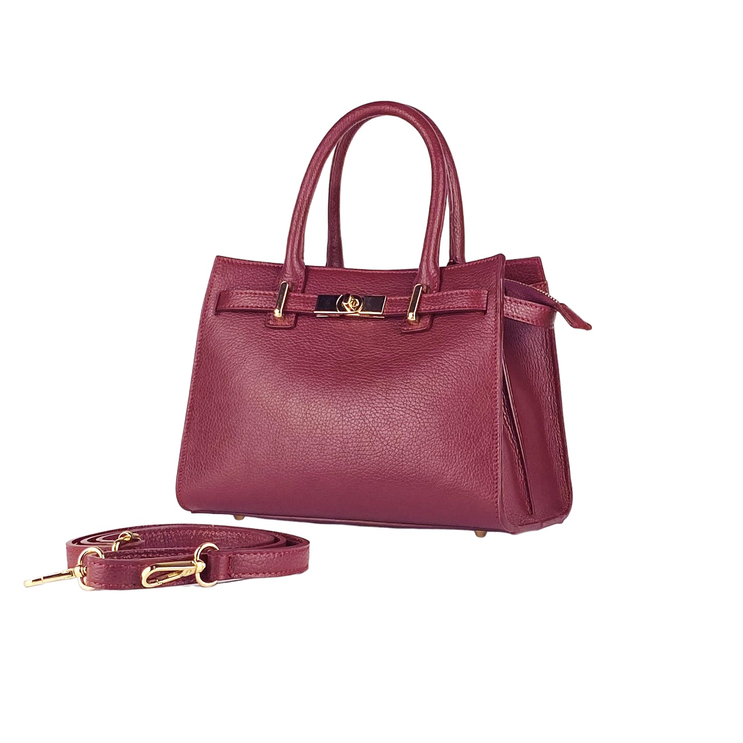 SYDNEY – Convertible shopping bag made of genuine leather, Made in Italy