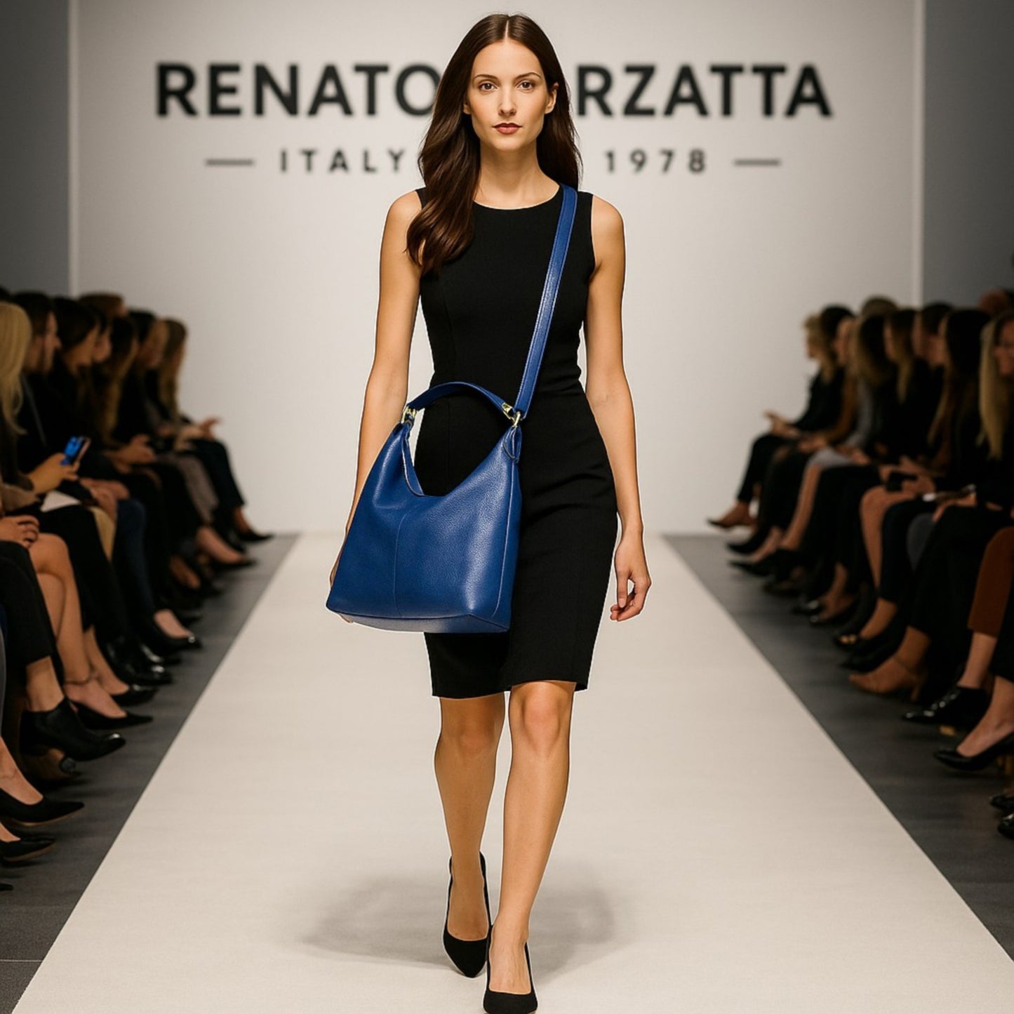 URORA – Weiche Damen-Umhängetasche aus echtem italienischem Leder RENATO BORZATTA – Italy since 1978