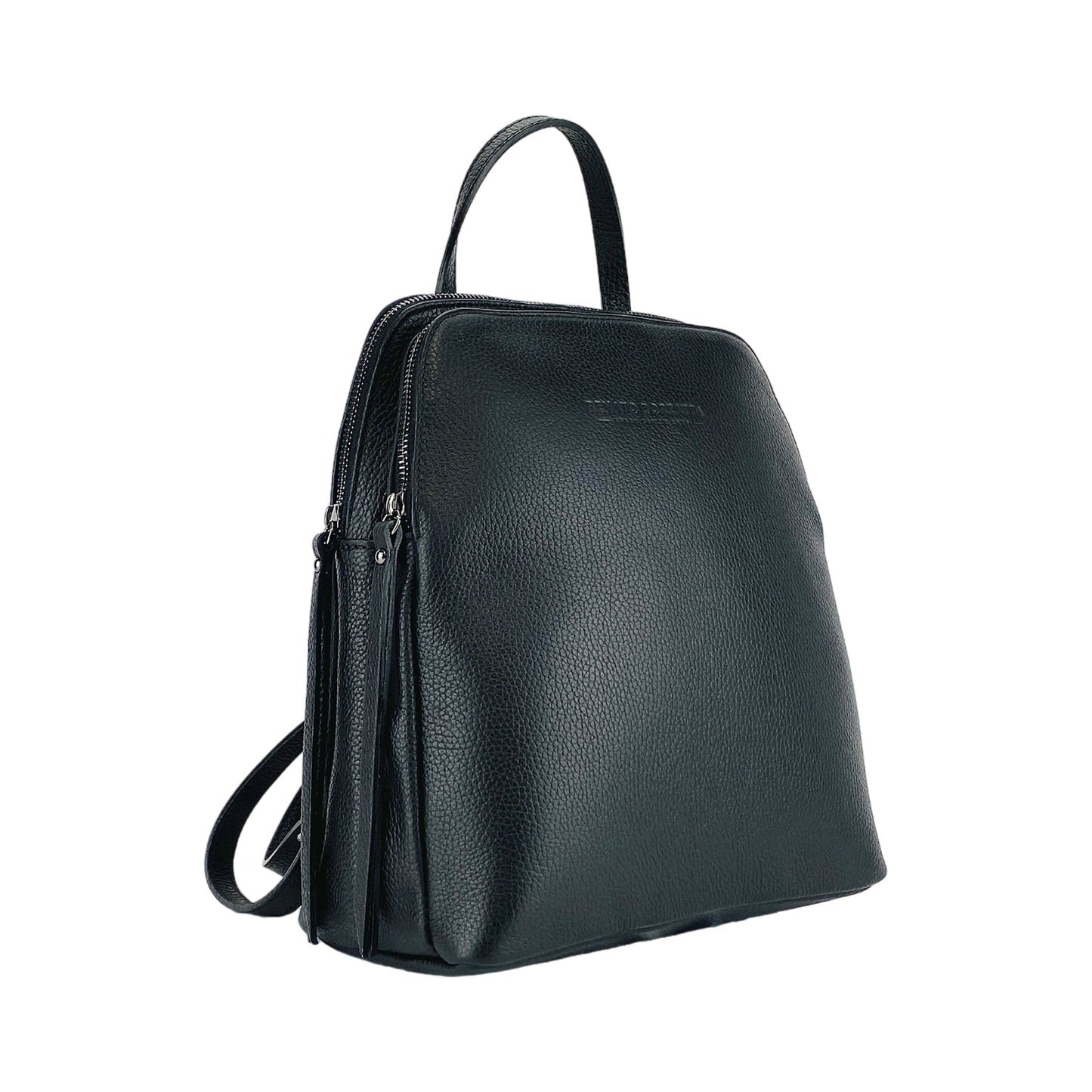VIOLA – Damenrucksack aus echtem italienischem Leder mit zwei Fächern RENATO BORZATTA – Italy since 1978