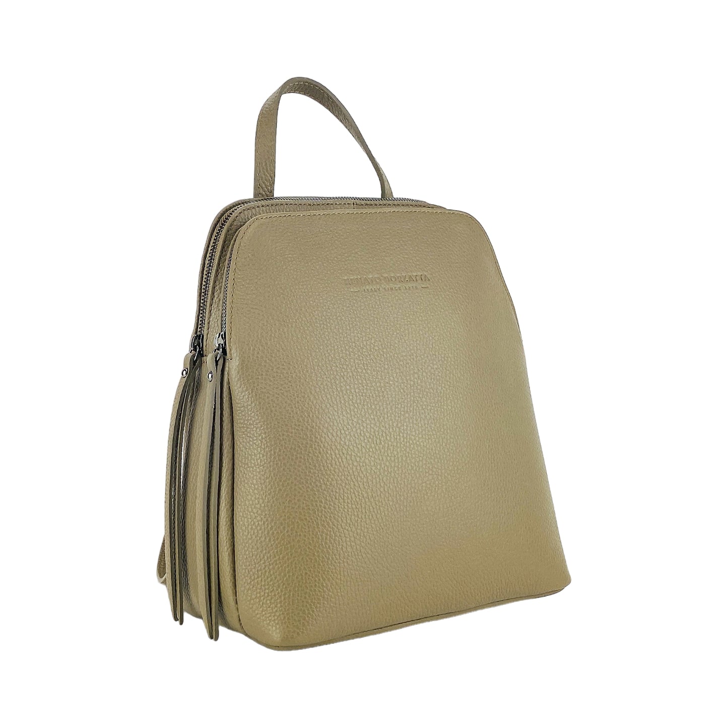 VIOLA – Damenrucksack aus echtem italienischem Leder mit zwei Fächern RENATO BORZATTA – Italy since 1978