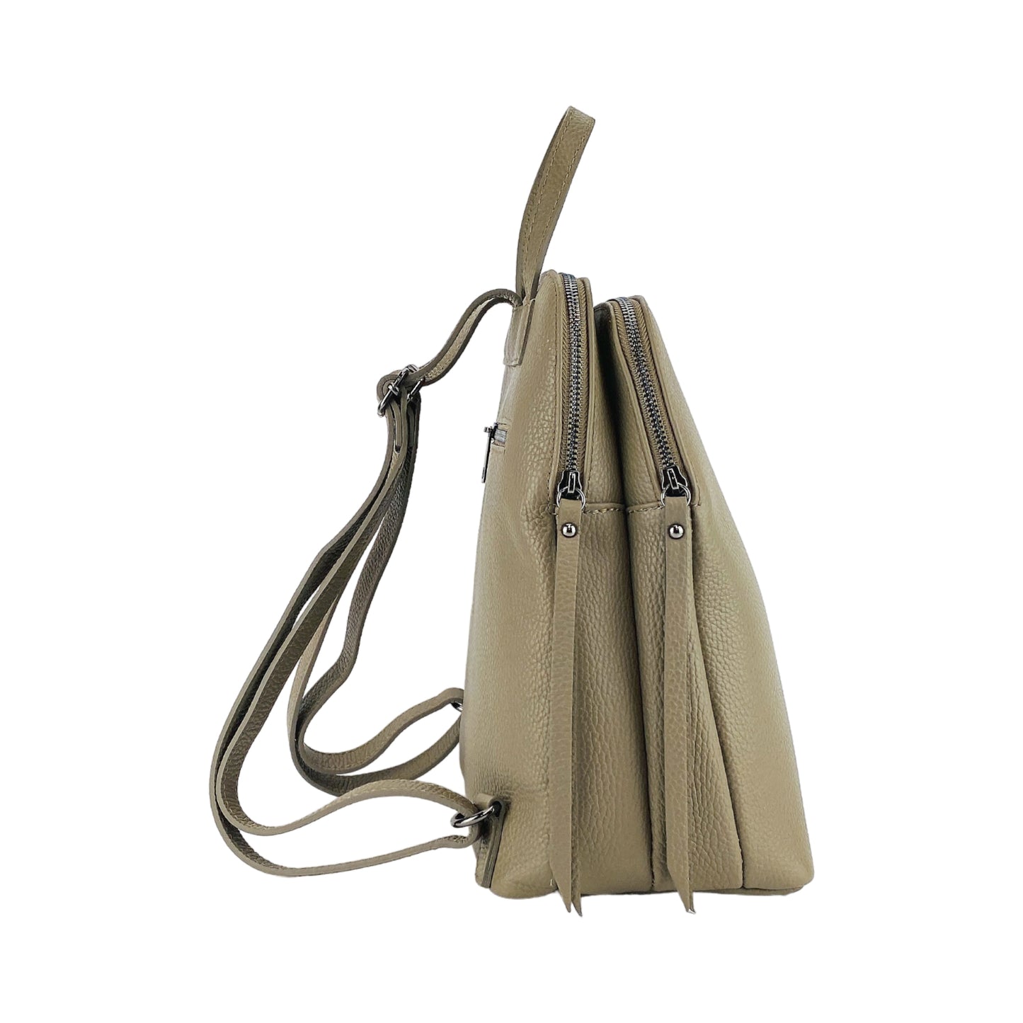 VIOLA – Damenrucksack aus echtem italienischem Leder mit zwei Fächern RENATO BORZATTA – Italy since 1978
