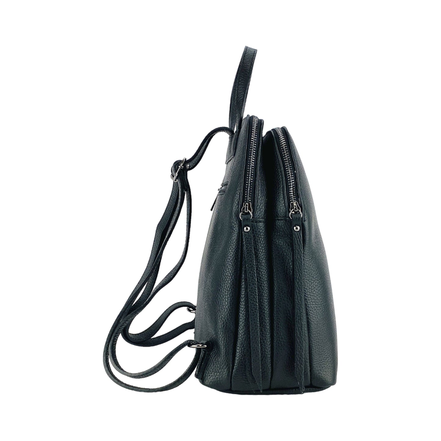 VIOLA – Damenrucksack aus echtem italienischem Leder mit zwei Fächern RENATO BORZATTA – Italy since 1978