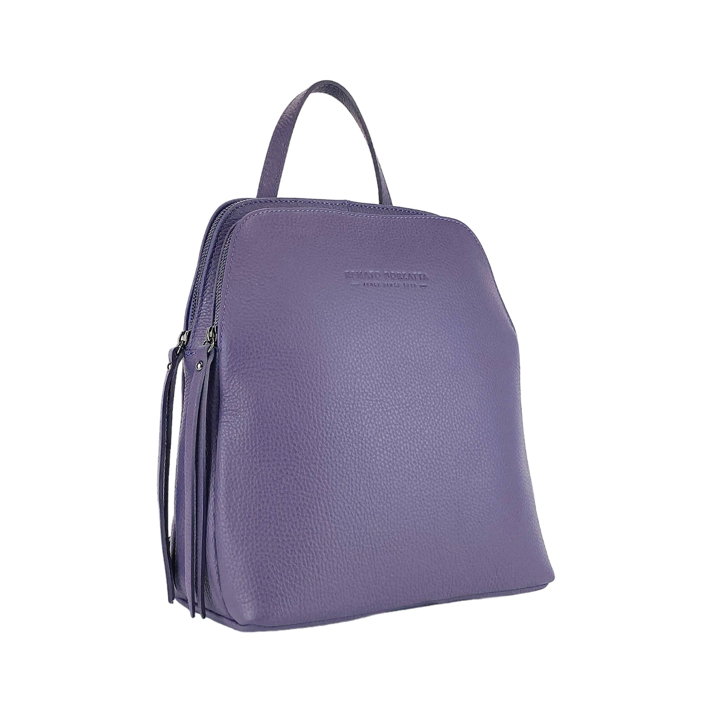 VIOLA – Damenrucksack aus echtem italienischem Leder mit zwei Fächern RENATO BORZATTA – Italy since 1978