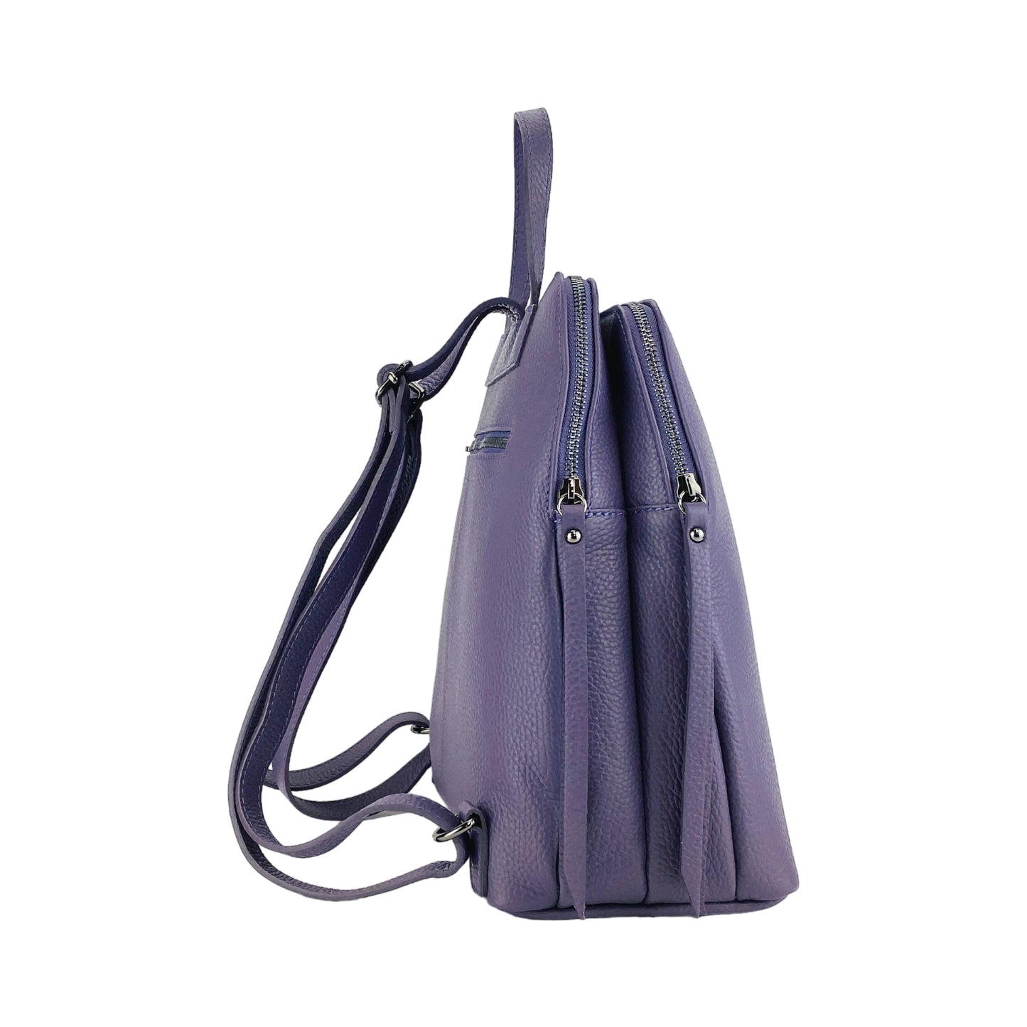 VIOLA – Damenrucksack aus echtem italienischem Leder mit zwei Fächern RENATO BORZATTA – Italy since 1978