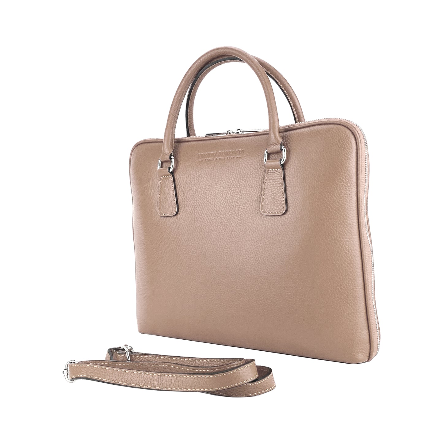 AMELIA – Unisex Business-Aktentasche aus echtem italienischem Leder RENATO BORZATTA – Italy since 1978