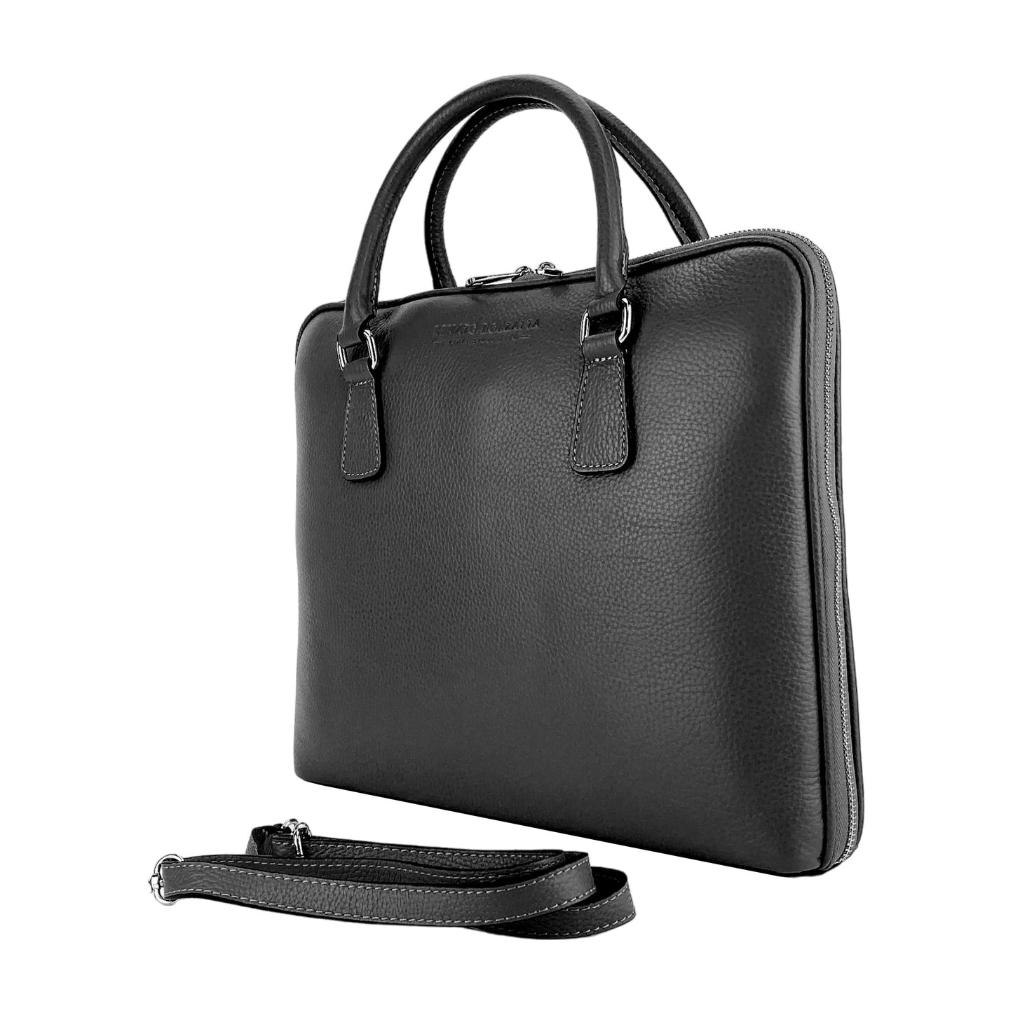 AMELIA – Unisex Business-Aktentasche aus echtem italienischem Leder RENATO BORZATTA – Italy since 1978