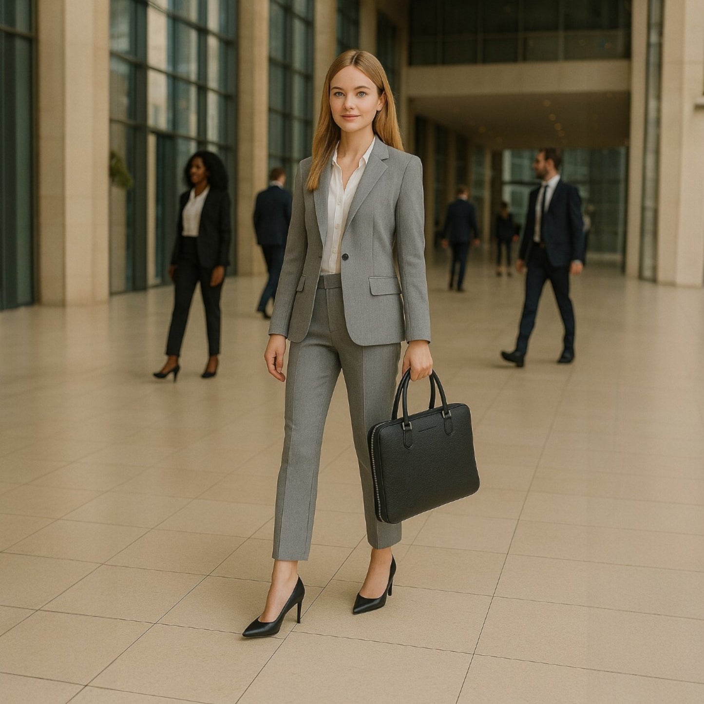AMELIA – Unisex Business-Aktentasche aus echtem italienischem Leder RENATO BORZATTA – Italy since 1978