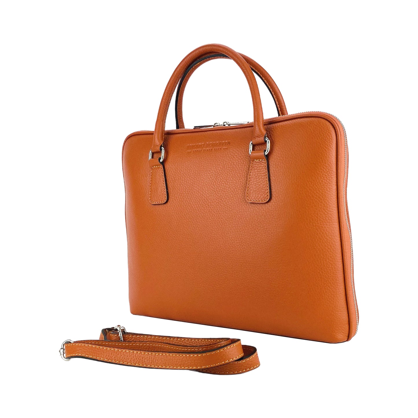 AMELIA – Unisex Business-Aktentasche aus echtem italienischem Leder RENATO BORZATTA – Italy since 1978