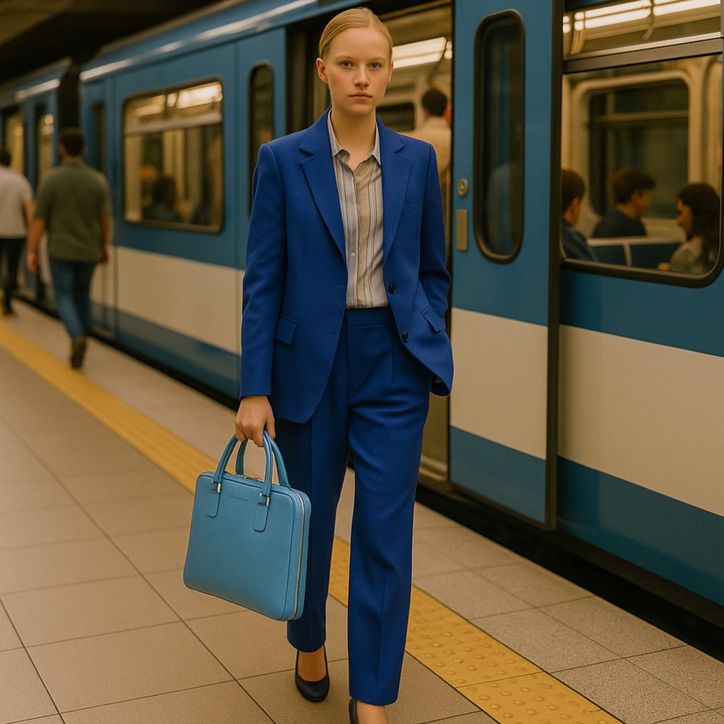 AMELIA – Unisex Business-Aktentasche aus echtem italienischem Leder RENATO BORZATTA – Italy since 1978