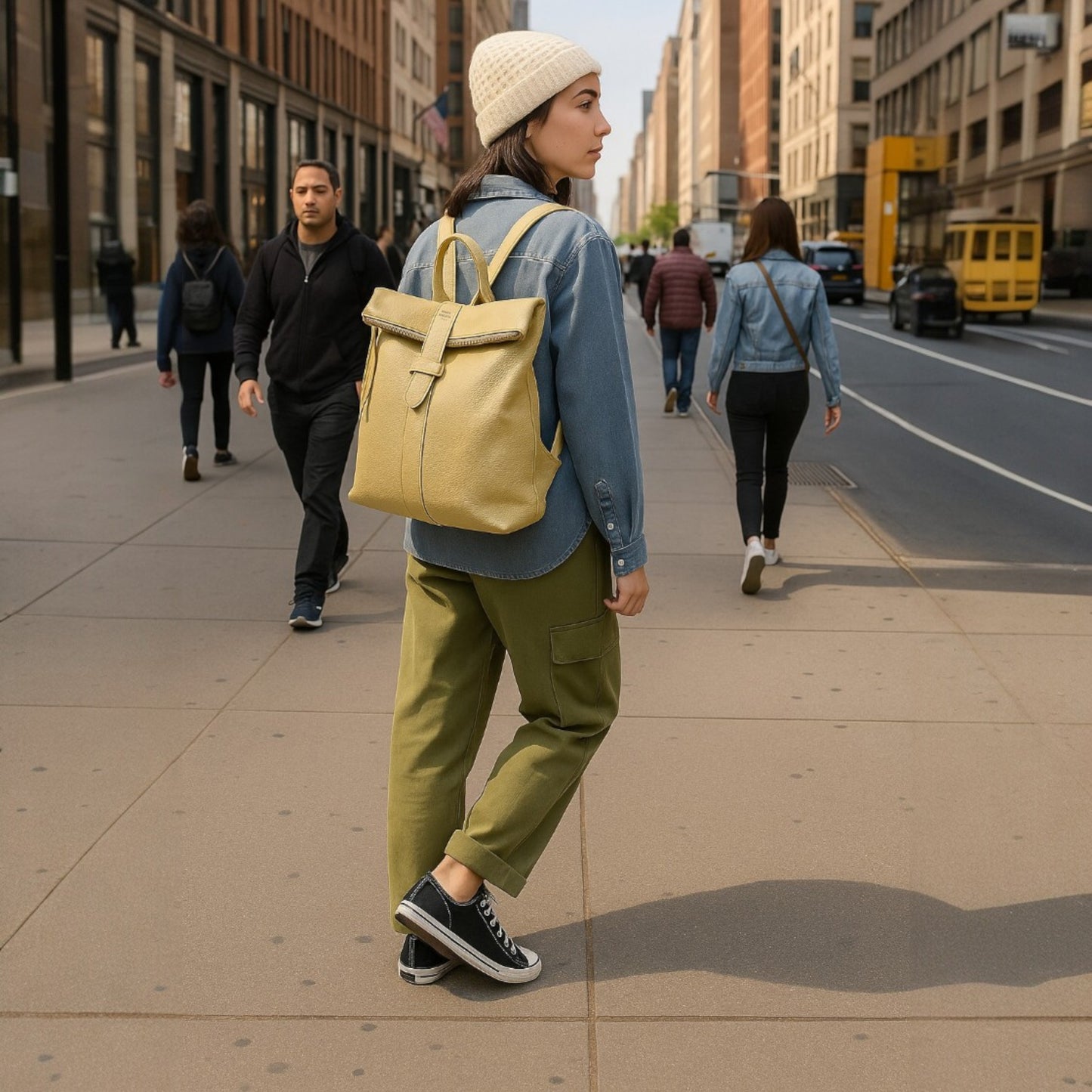 LISA – Weicher Damenrucksack aus echtem italienischem Leder RENATO BORZATTA – Italy since 1978