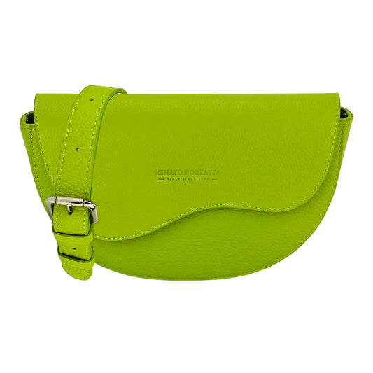 GIADA – Runde Damen-Umhängetasche aus echtem Leder – Made in Italy