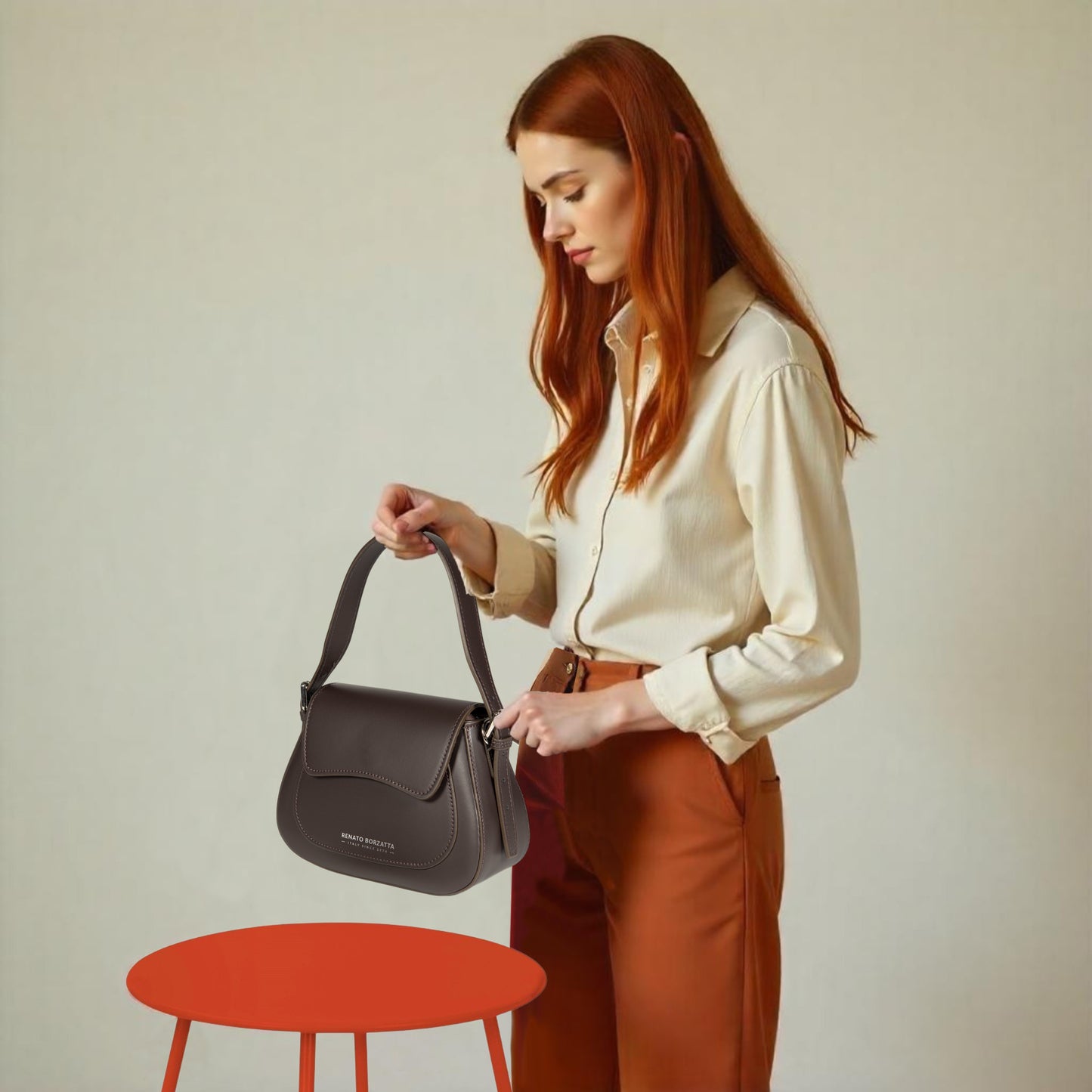 Emma ladies' handbag made of genuine Italian leather