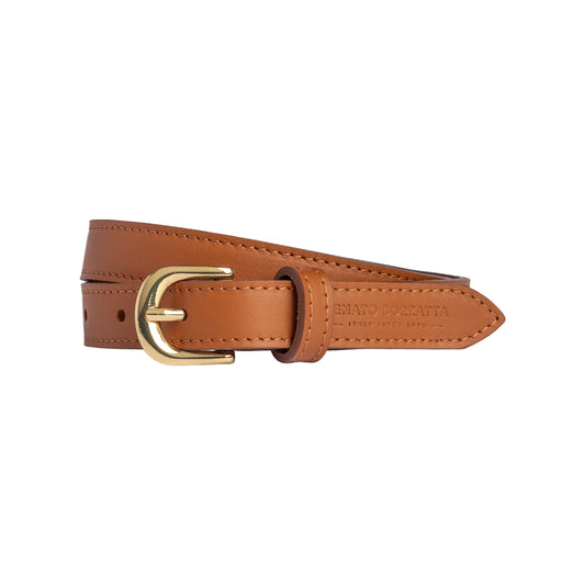 Damen Gürtel aus weichem Sauvage-Leder – Made in Italy – Ledergürtel mit Gold-Schnalle – Schwarz, Cognac, Bordeaux -RB4018