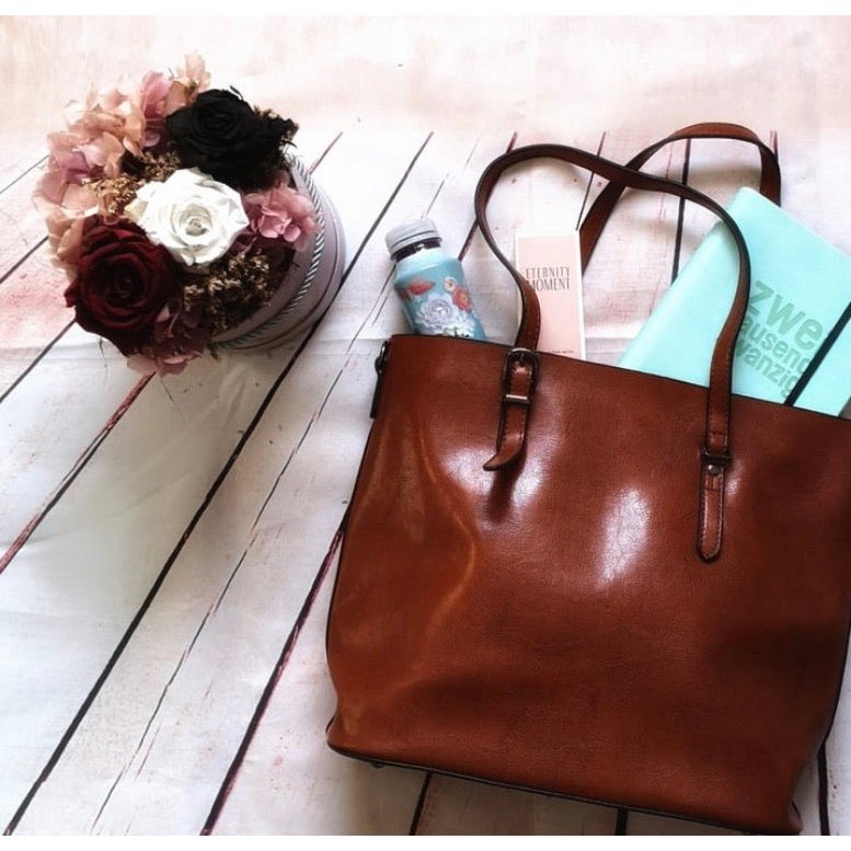 Damen Handtasche Leder Umhängetasche (2 Farboptionen)
