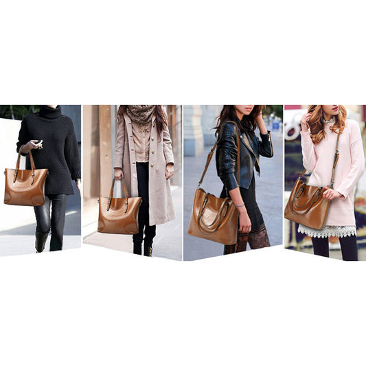 Damen Handtasche Leder Umhängetasche (2 Farboptionen)