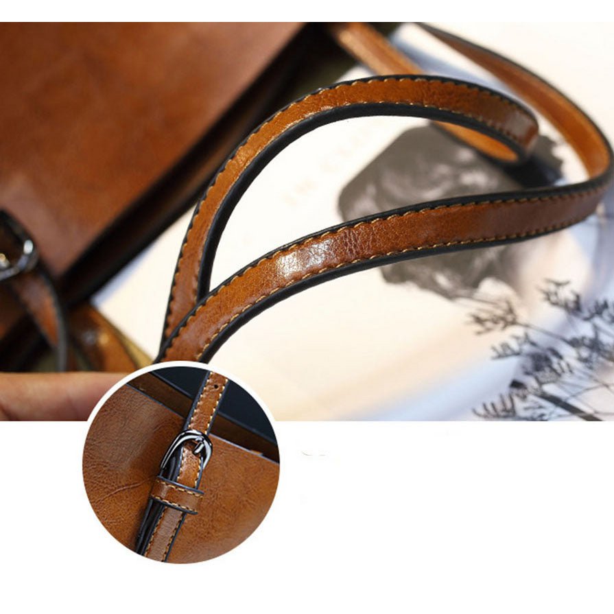 Damen Leder Umhängetasche Henkeltasche (2 Farboptionen)
