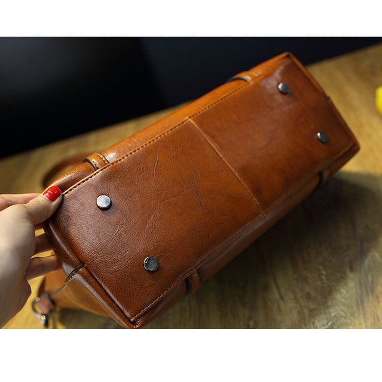 Damen Leder Umhängetasche Henkeltasche (2 Farboptionen)