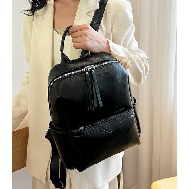 Less is More – Multifunktionaler Damenrucksack aus Lederimitat (2 Farboptionen)