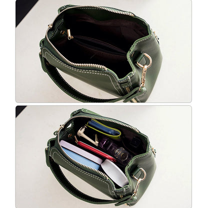 Modische Handtasche in Würfelform – Hellgrau