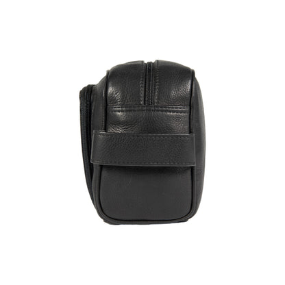 Kosmetiktasche / Kulturtasche – Echtleder Beauty Case in Schwarz