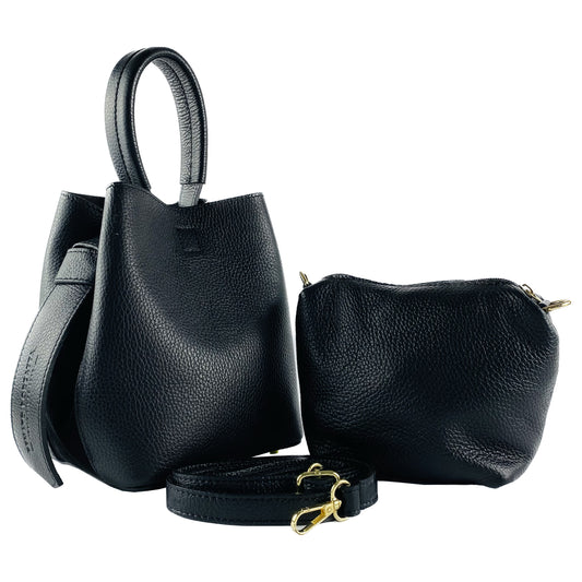 GAIA – Beuteltasche aus echtem italienischem Leder  RENATO BORZATTA – Italy since 1978