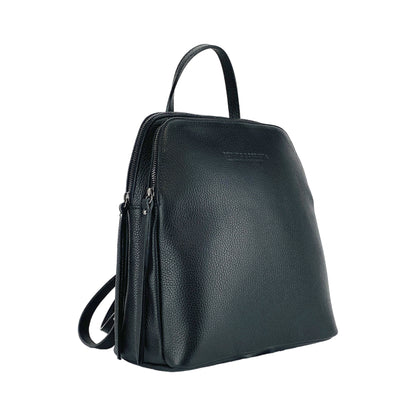 VIOLA – Damenrucksack aus echtem italienischem Leder mit zwei Fächern  RENATO BORZATTA – Italy since 1978
