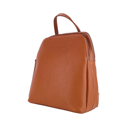 VIOLA – Damenrucksack aus echtem italienischem Leder mit zwei Fächern  RENATO BORZATTA – Italy since 1978