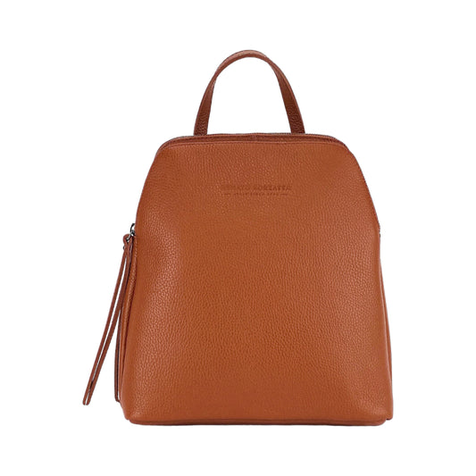 VIOLA – Damenrucksack aus echtem italienischem Leder mit zwei Fächern  RENATO BORZATTA – Italy since 1978