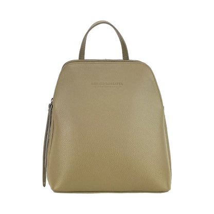VIOLA – Damenrucksack aus echtem italienischem Leder mit zwei Fächern  RENATO BORZATTA – Italy since 1978