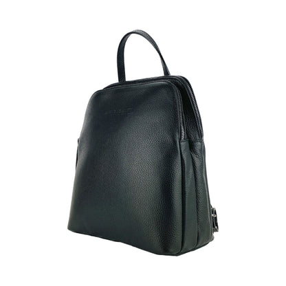VIOLA – Damenrucksack aus echtem italienischem Leder mit zwei Fächern  RENATO BORZATTA – Italy since 1978