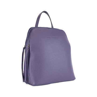 VIOLA – Damenrucksack aus echtem italienischem Leder mit zwei Fächern  RENATO BORZATTA – Italy since 1978