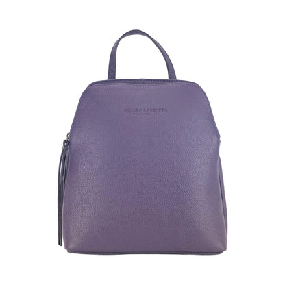 VIOLA – Damenrucksack aus echtem italienischem Leder mit zwei Fächern  RENATO BORZATTA – Italy since 1978