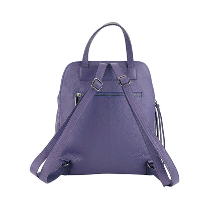 VIOLA – Damenrucksack aus echtem italienischem Leder mit zwei Fächern  RENATO BORZATTA – Italy since 1978